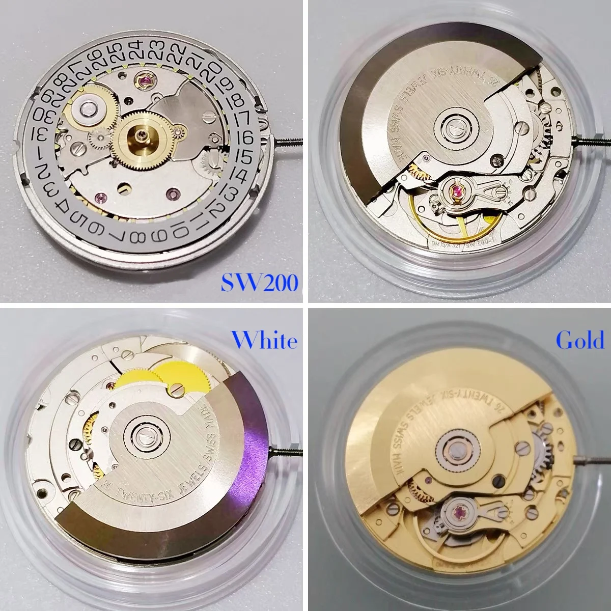 SW200 Automatic Watch Movement Compatible with ETA 2824-2 3 Hands Date Mechanical Movement Repair Parts