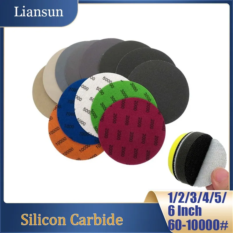10-25pcs Wet & Dry Sanding Disc Sandpaper 1-7Inch 60-10000 Grit Waterproof Abrasive Sandpaper Sheet for Wood Paint Polishing