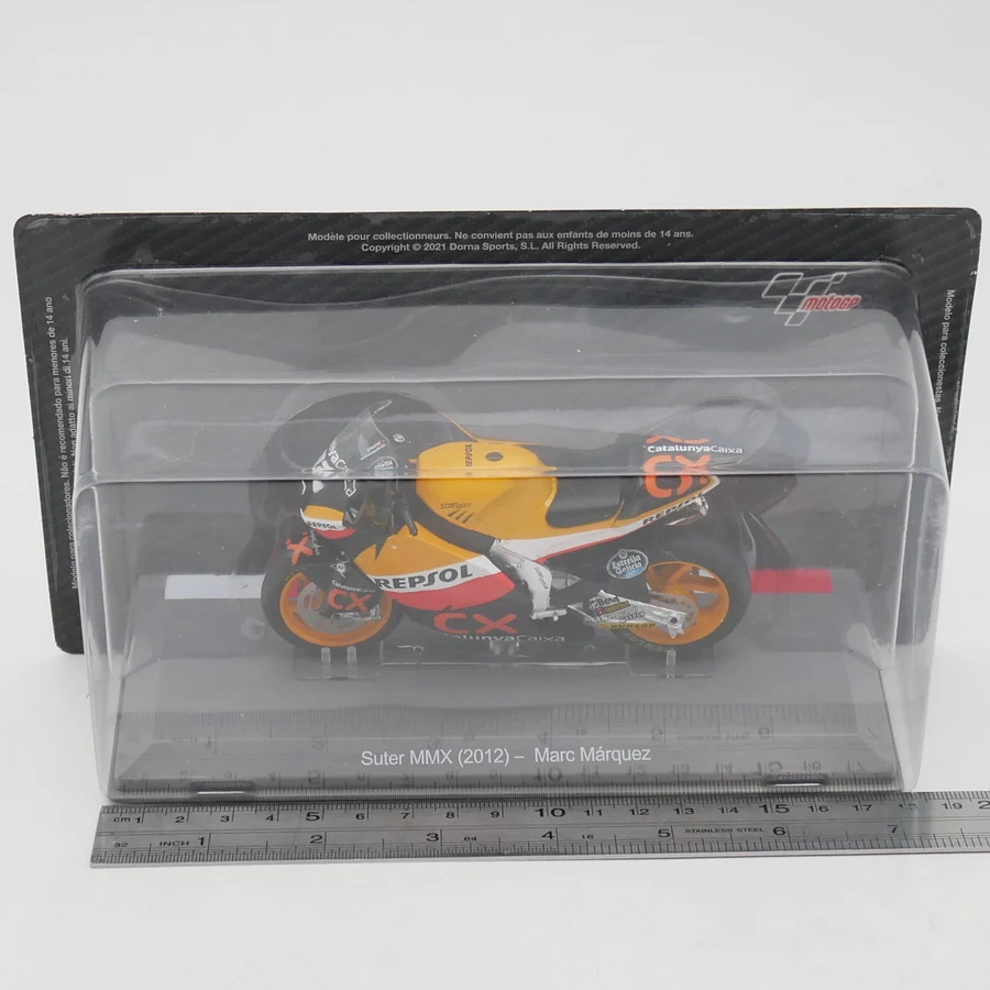 1:18 Scale Diecast Alloy Moto GP 2012 Suter MMX Marc Marquez Motorcycle Toys Cars Model Classics Adult Souvenir Static Display