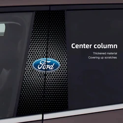 2Pcs Car B-pillar Sticker Door Center Pillar Anti-Scratch Decals For Ford ST Line Focus Mustang Fiesta Puma Ranger Kuga MK7 MAX