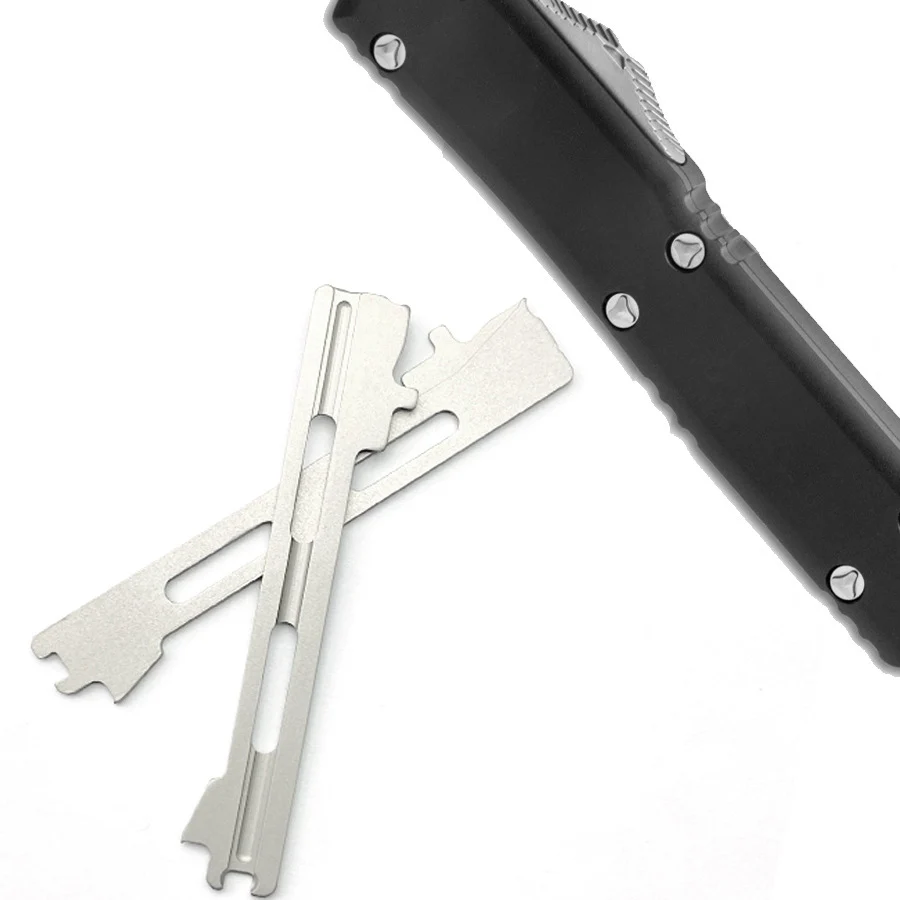 

2 Sizes Custom Stainless Steel Made Knife OTF Disassembled Slider Accessories For Microtech Ultratech UT Series UTX85 DIY Parts