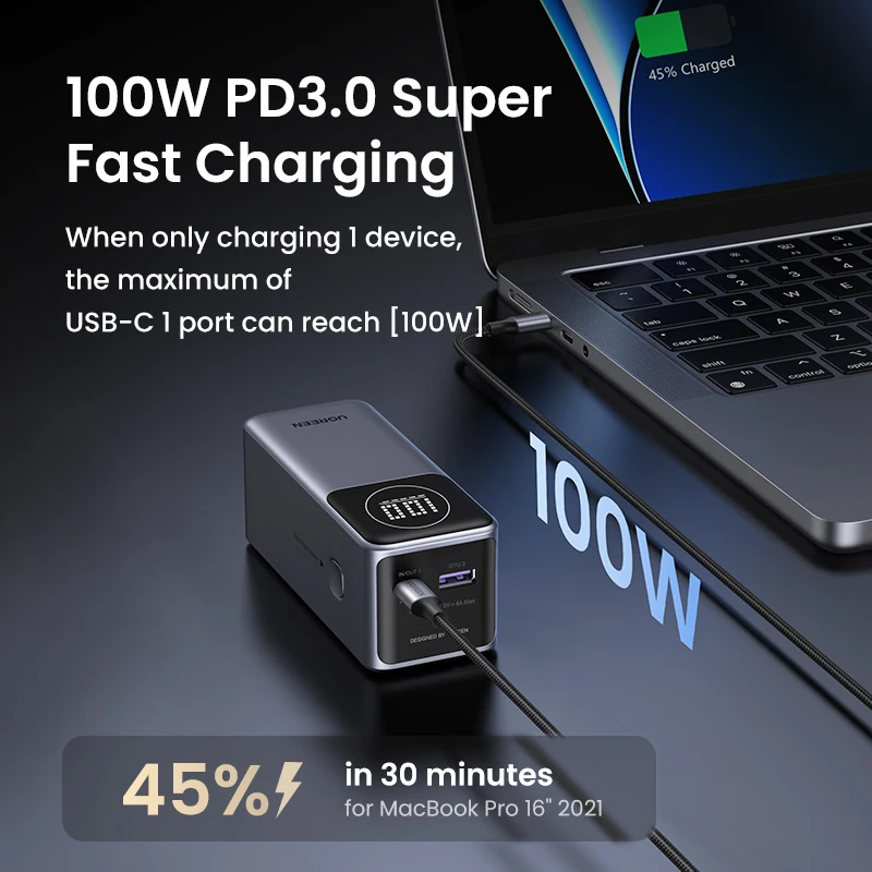 UGREEN Nexode Mini 100W 12000mAh Power Bank Portable PD External Battery PowerBank  for Samsung for iPad iPhone 16 Fast Charge