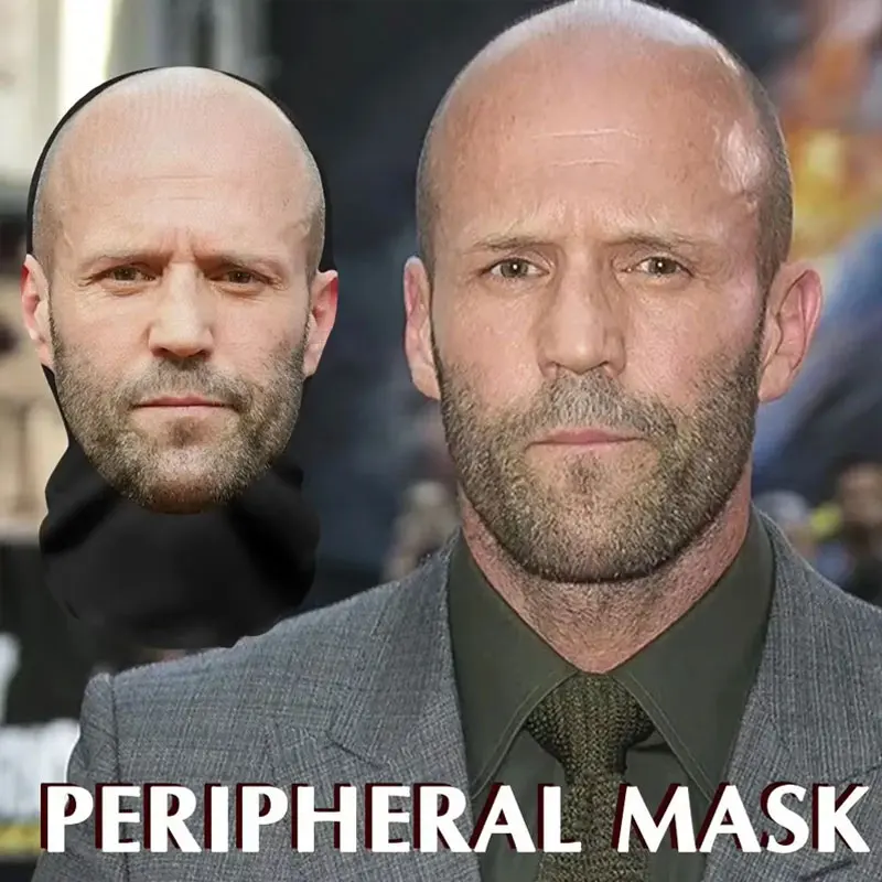 2025 New 3D Printed Mask Elastic Mesh Hip Hop Funny Cosplay Jason Statham Full Face Masks Breathable Balaclava Headcovers - Image 5