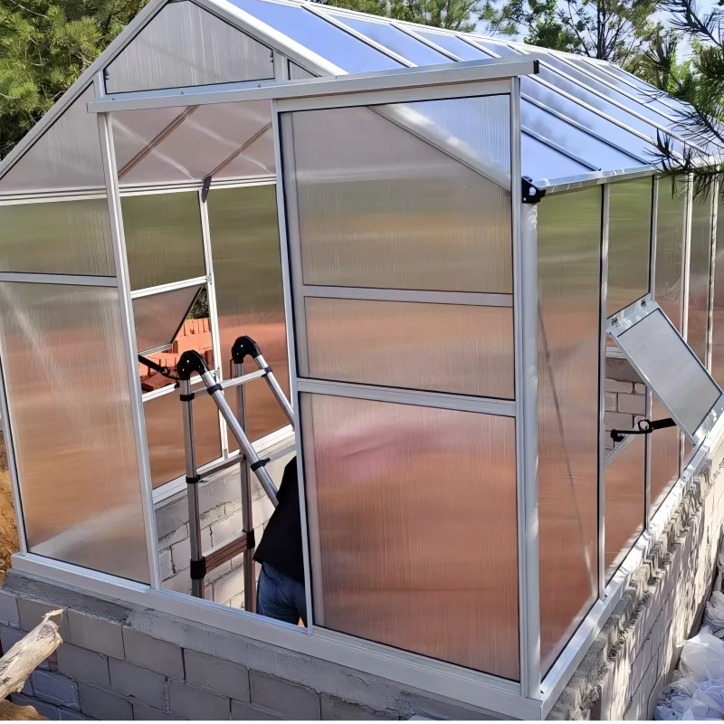 Walk-In Modern Eco-Friendly Easily Assembled Aluminum Frame Mini Backyard Home Greenhouse for Hydroponic Grow Complete Kit