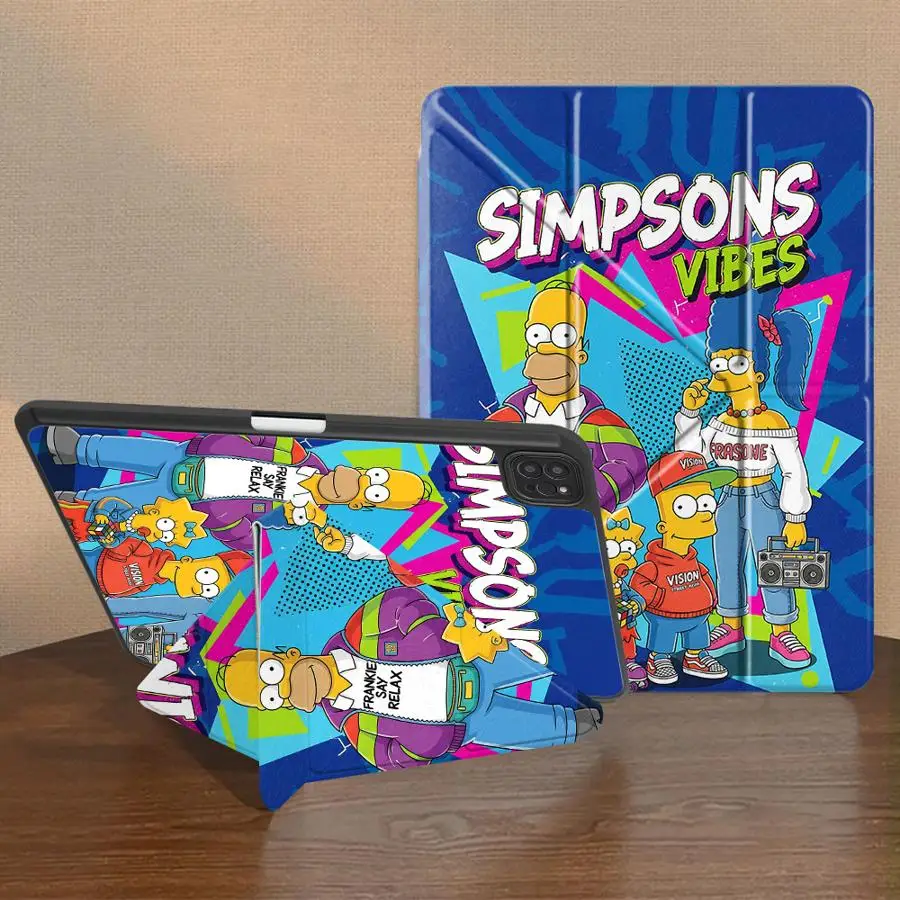Friend S-Simpsons With Pen Slot Cover Tablet Case For iPad Mini 7 6 5 11th Air 8 M2 M3 3 Pro M4 13 2025 2026 9th 10th Gen 12th