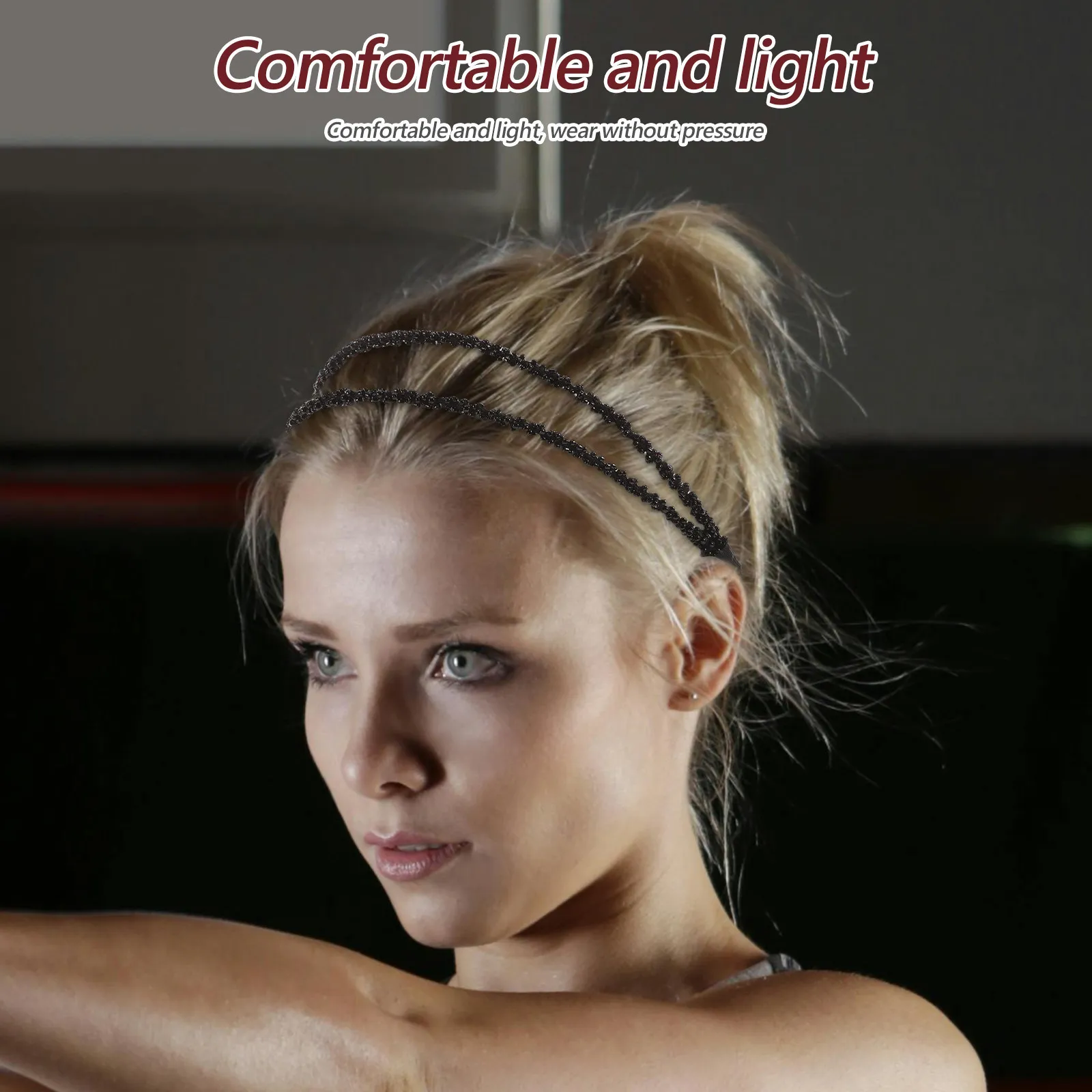 

Boho Beaded Headband Elastic Stretch Head Jewelry Women Hair Chain Hair Accessory Stylish for Special Occasions Fashion