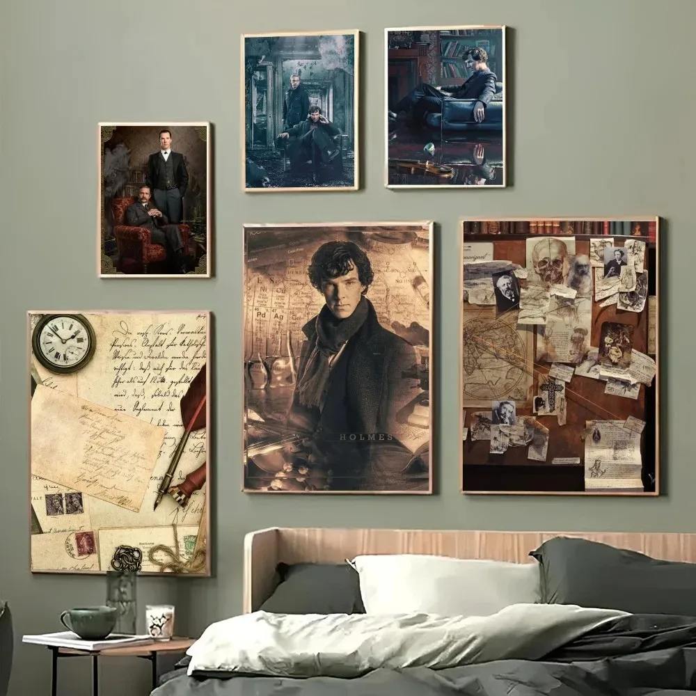 H-holmess-Póster de TV s-sherlock de Gran Bretaña, impresión de papel para el hogar, dormitorio, entrada, Bar, cafetería, arte, pintura, decoración