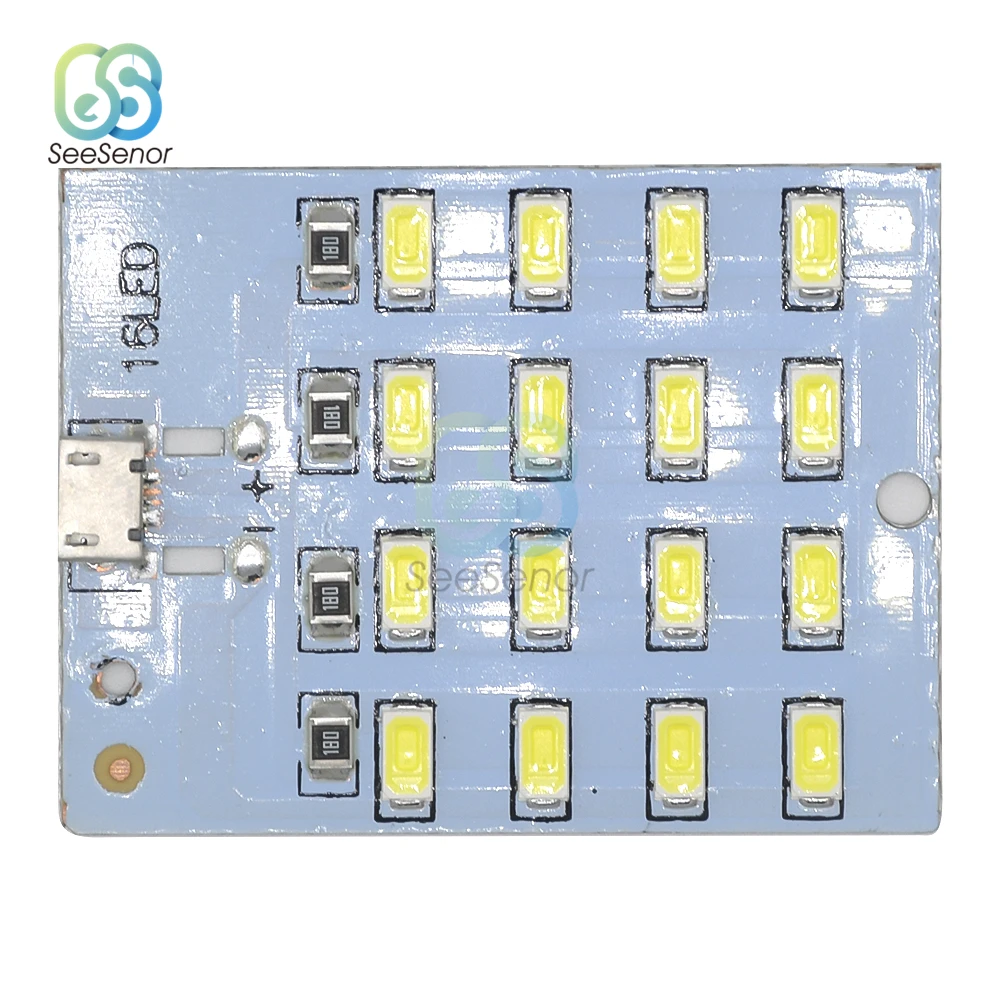 5730 smd 5V 430mA~470mA White Mirco USB 5730 LED Lighting Panel USB Mobile Light Emergency Light Night Light 8/12/16/20 LEDs