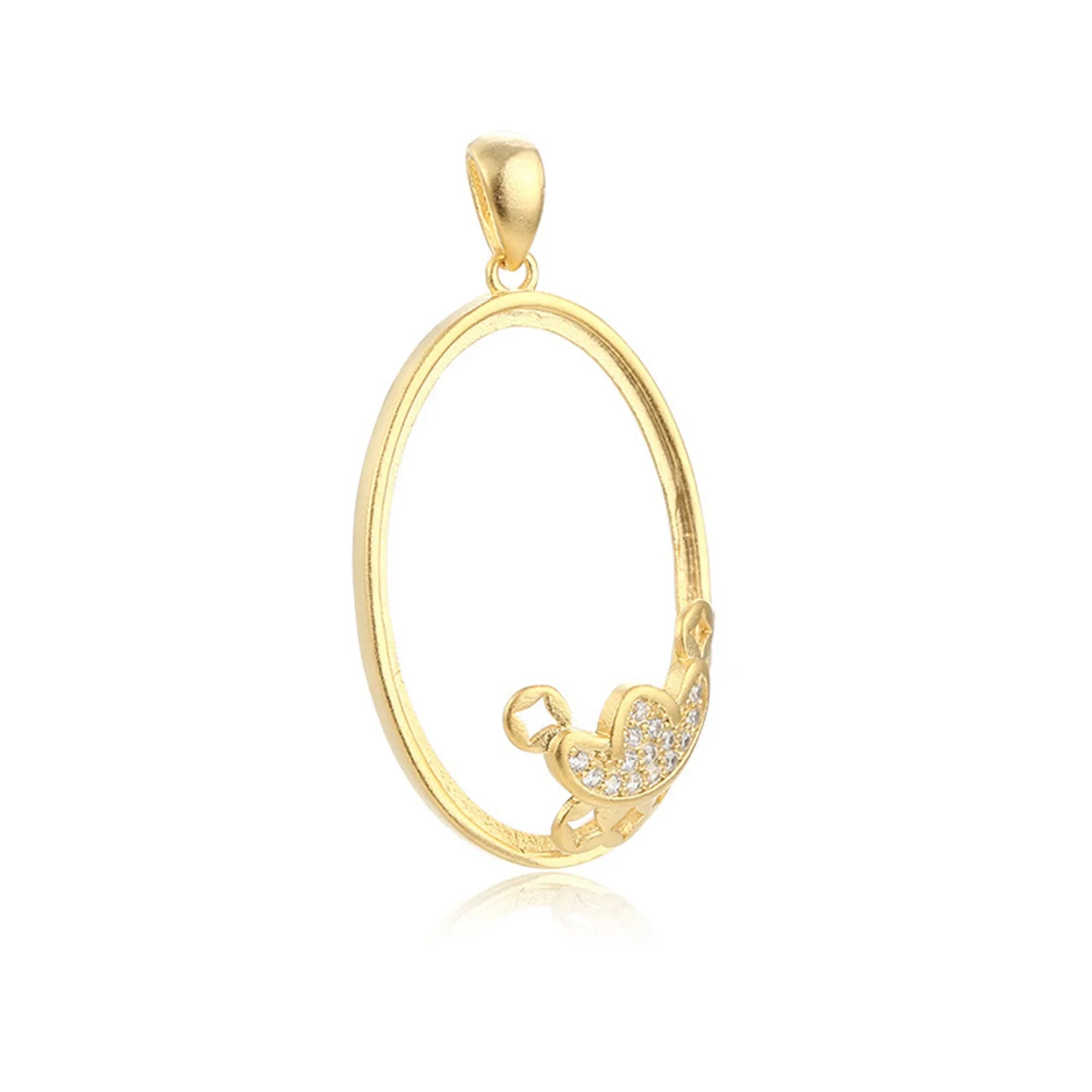 

925 Silver Pendant Blank for 12x16mm/13x18mm/14x17mm/14x19mm/15x20mm/15x25mm/16x26mm Oval Cabochons