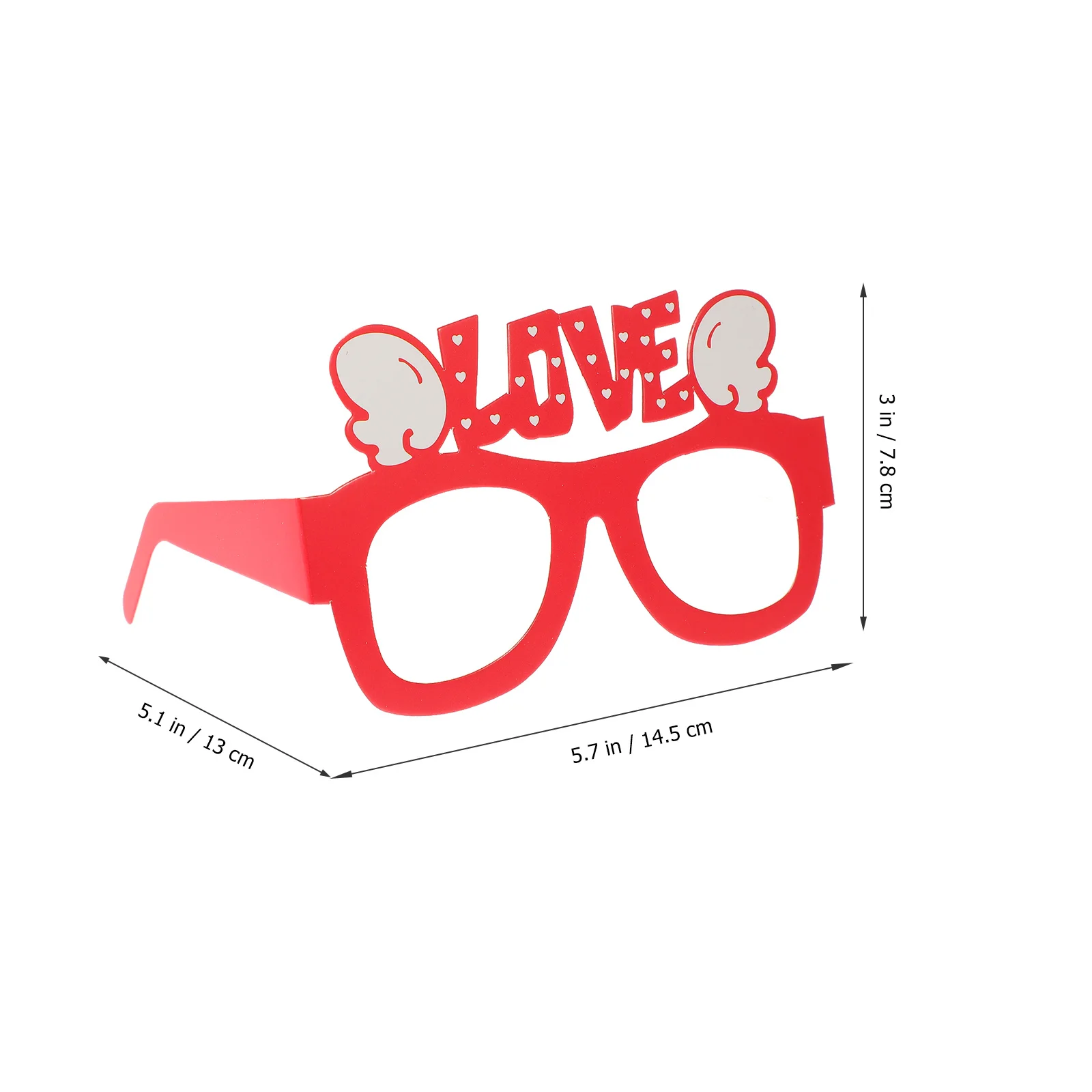 

12pcs Paper Glasses Valentine'S Day Heart Shape Fun Eyeglasses For Adults Favor Bachelorette Bridal Shower Festival