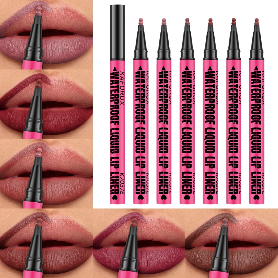 Lip Liner กันน้ํา,Sweatproof,Matte Multi-สี Correcting Liquid ลิปสติกปากกาเซ็กซี่สีแดงสีน้ําตาล Lip Makeup สําหรับของขวัญสตรี