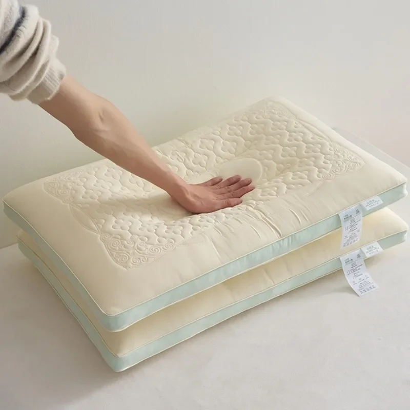 

2025 new small Liangpi latex pillow multi-directional natural traction, fluffy and not easy to collapse Mid to high pillow