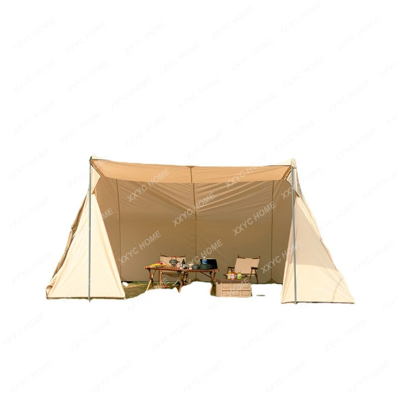 Camping Super Large a Tower Canopy Living Room Large Camping Camp Group Building Party Rain-Proof