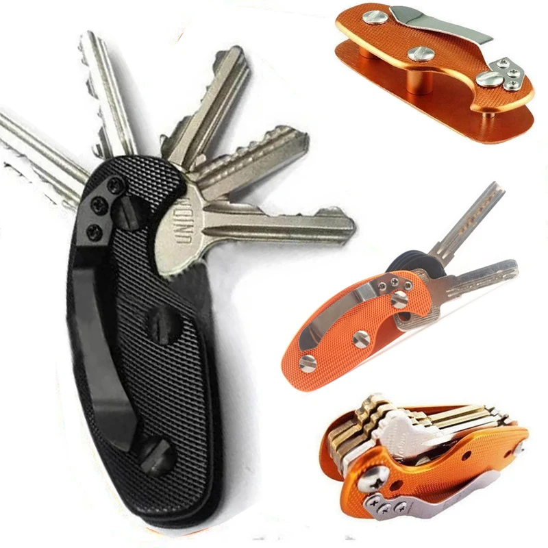 حامل المفاتيح الذكية المحمولة كيس مزموم حافظة المحفظة حامل سلسلة مفتاح السيارة المحفظة مدبرة المنزل EDC جيب مفتاح المنظم أدوات للرجال