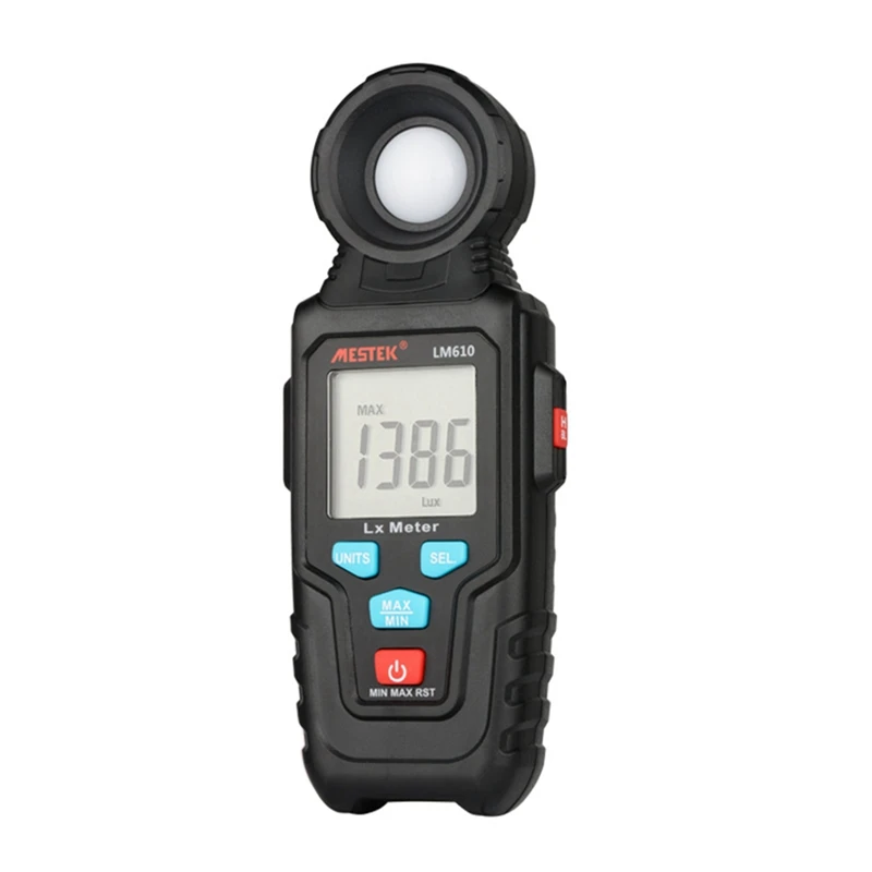 MESTEK LM610 Digital Illuminance Meter Photometer Luminosity Detector Three Test Modes