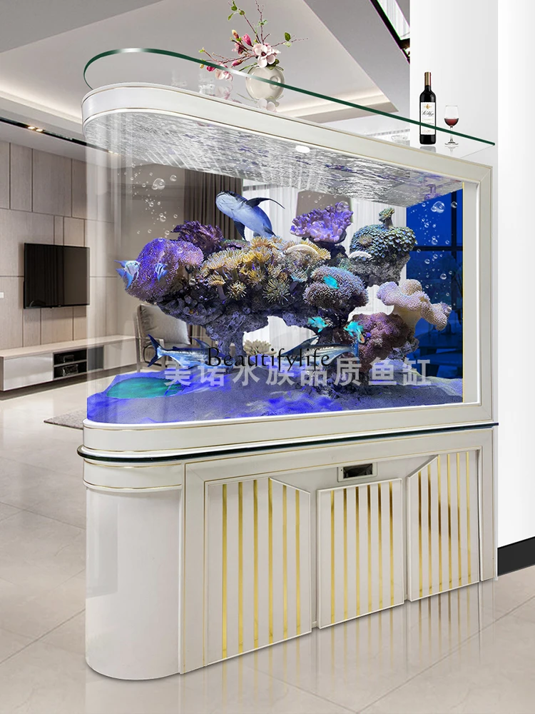 

Living Room Home Glass Subareas Screens Aquarium Advanced Smart Change Water Fish Tank