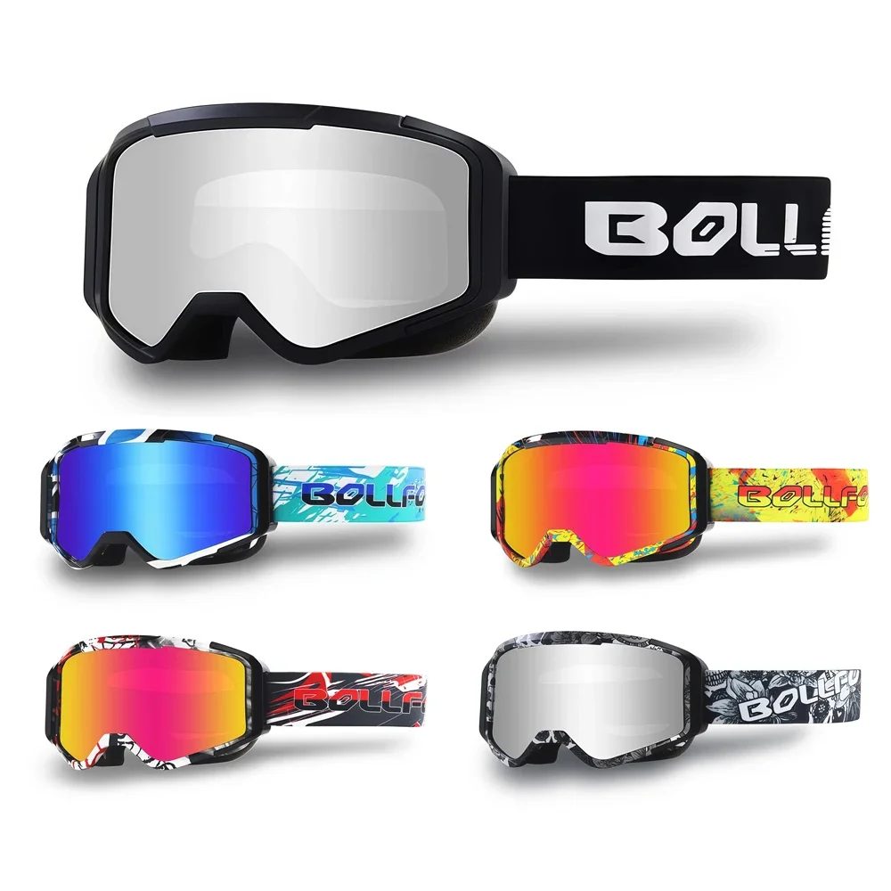 

Очки для эндуро BOLLFO с защитой UV400, толстым пенополиуретановым покрытием, двойным антизапотевающим слоем, широкой оправой, для мотокросса и гонок на питбайках
