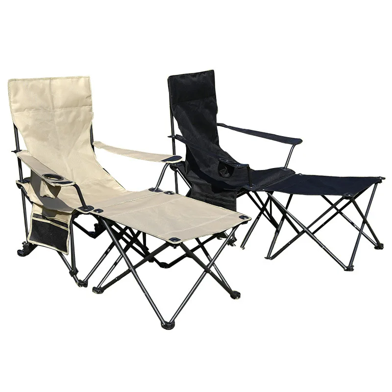 

Outdoor sitting and lying dual-purpose armrest folding chair portable lunch break chair beach camping foot fishing stool