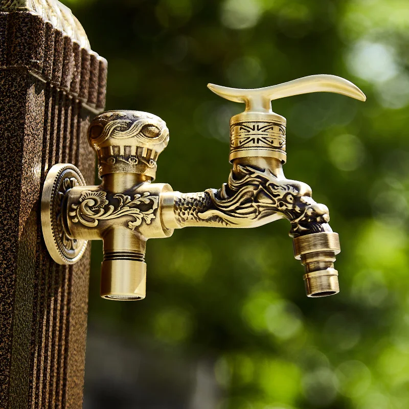 Washing Machine Faucet Antique Bronze Outdoor Tap Garden Faucet 1/2