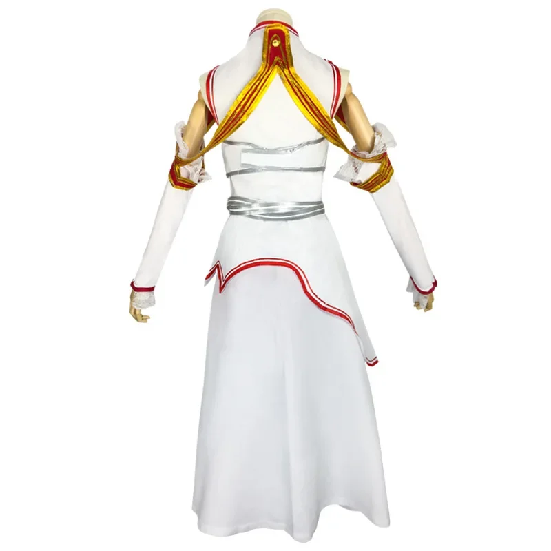 2024 Hot Sword Art Online Yuuki Asuna Dress Cosplay Costume for Women Uniform Halloween Party Cosplay Armor Full Set 7pcs wedge