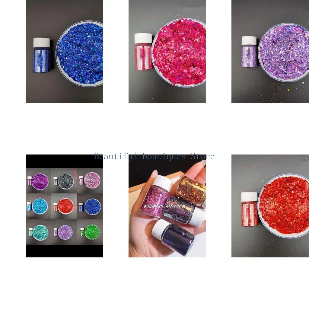 U4LF Glitter Crystal Epoxy Handmade Diy Mud Material Sequins Eye Stage Makeup Jewelry Glitter Powder