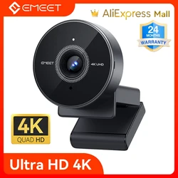 EMEET 4K Webcam 1080p60fps USB Web Camera Autofocus Portable Camera 70°FOV Web cam With Noise Cancel Mic for Computer Video Call