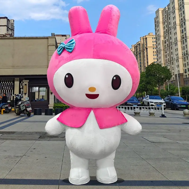 

Kuromi Cartoon Character Inflatable Mascot Costume Adult Walking Cosplay Outfit Holiday Celebration Stage Performance Props