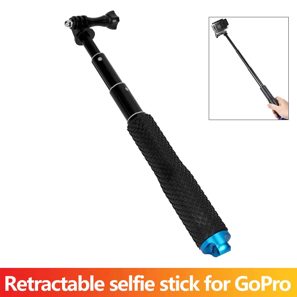 Selfie Stick Aluminum Alloy Adjustable Monopod Extension Rod For GoPro Hero 13 12 11 10 9 7 6 5 Insta360 X4 X3 DJI Action 5 4 3