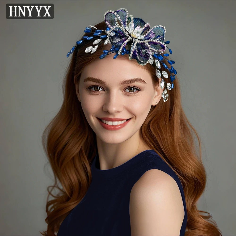 

YouLaPan Exquisite Wedding Bridal Headband Handmade Organza Flower Elegance Ladies Banquet Dancing Party Hair Accessories YXA220