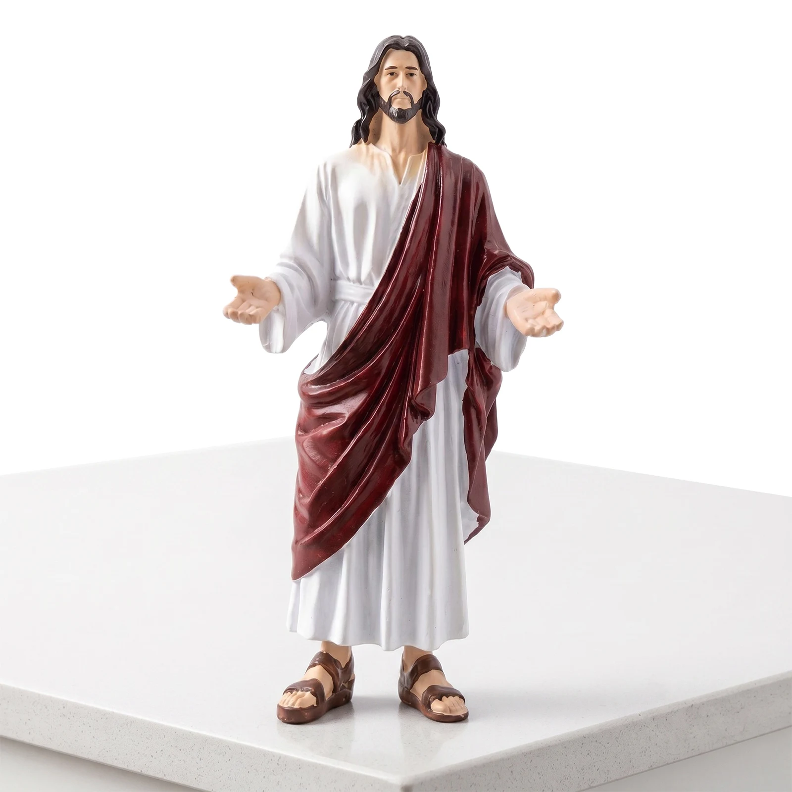 Jesus Christ Statue with Open Arms 1/6 Scale Figure Multicolor Jesus Christ Statue for Home Decor Religious Gifts Collection