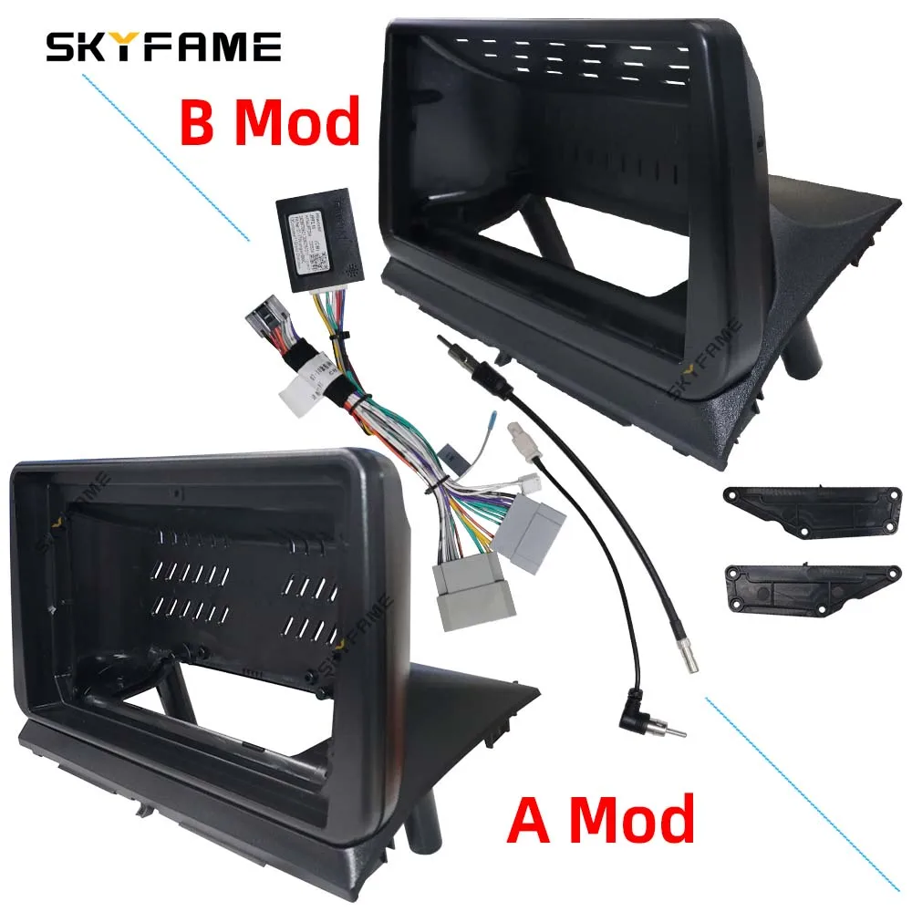 SKYFAME Car Frame Fascia Adapter Canbus Box Decoder Android Radio Dash Fitting Panel Kit For Dodge Nitro