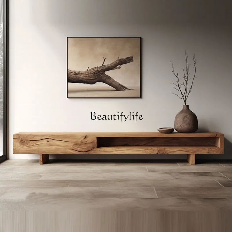 

FG44Ji Ji Feng Living Room Simple TV Cabinet Home Living Room Floor Retro Low Cabinet