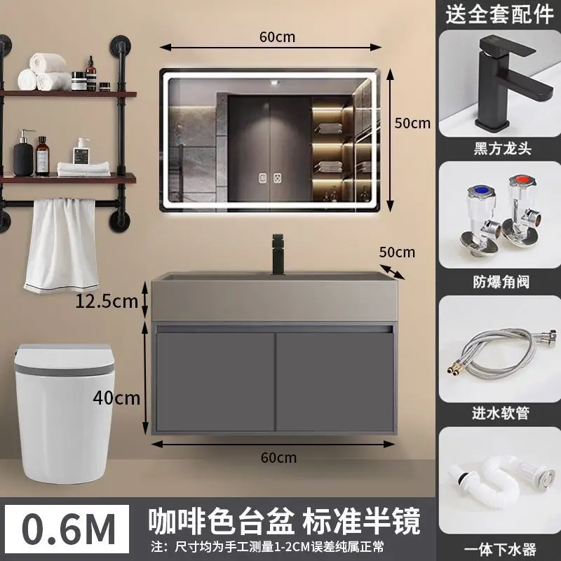 خزانة حمام كبيرة، حوض غسيل متكامل، مغسلة، حوض غسيل، حمام، مجموعة خزانة مغسلة قابلة للتخصيص #6