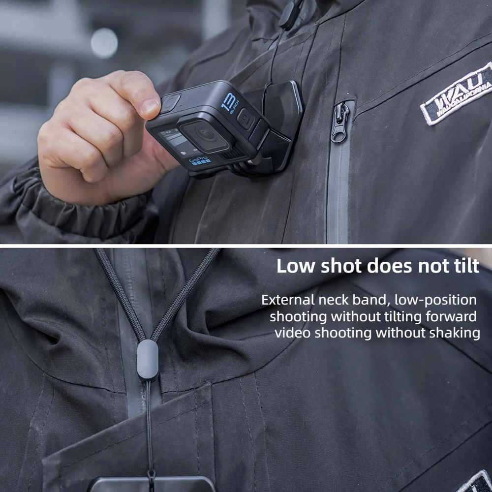 Magnetic Chest Bracket Quick Release Neck Hanging Fixed Holder for GoPro13/12 Hero11 DJI Action5pro/4 Sports Camera Accessories