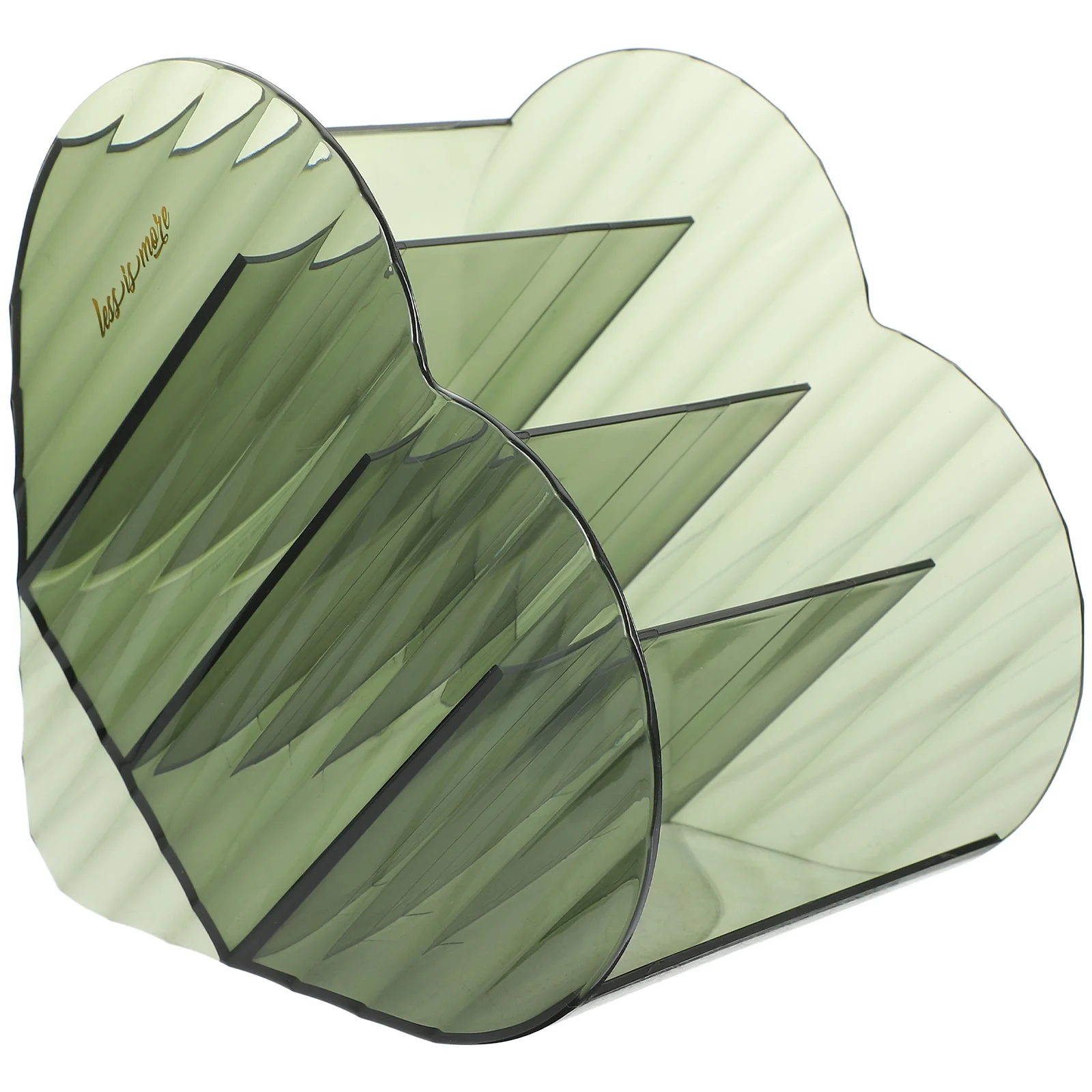 

Heart Shape Plastic Pen Container Makeup Brush Holder Desktop Pencil Organizer Stationery Holder Multifunctional Office Desk