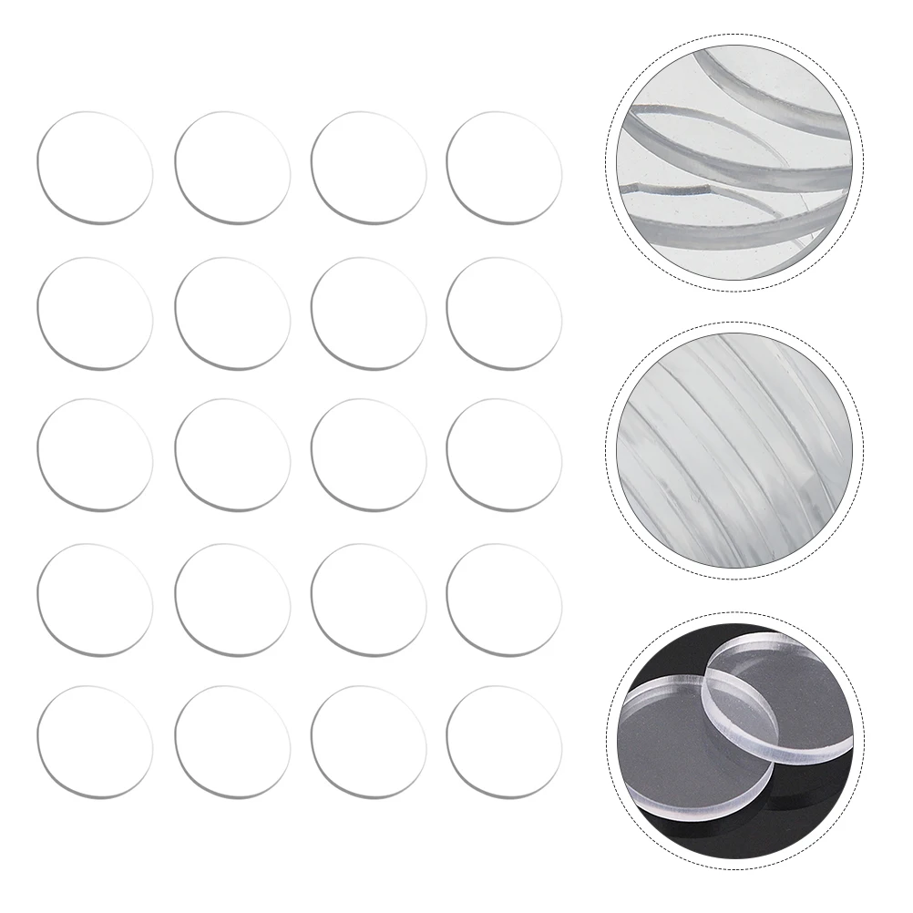 

20 pcs Suction Cup Pads 20mmx3mm Transparent Furniture Hardwares Rubber Damper Buffer Cushion Glass Protective Anti Noise