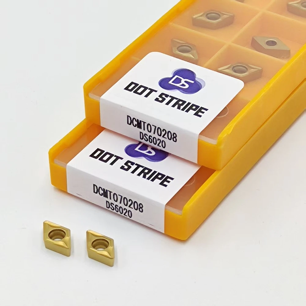 DCMT 070204   DCMT 070208   DCMT11T304 DCMT11T308 VP15TF UE6020 US735 Utensili per tornio CNC con inserti in metallo duro