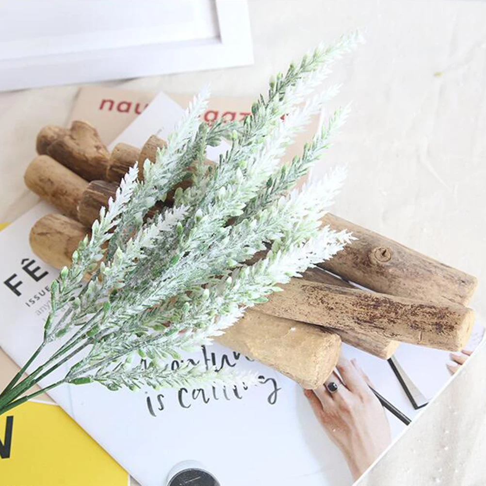 

White Fake Flower Lavender Home Decor Simulation for Party Outdoor Simulated Basket Office