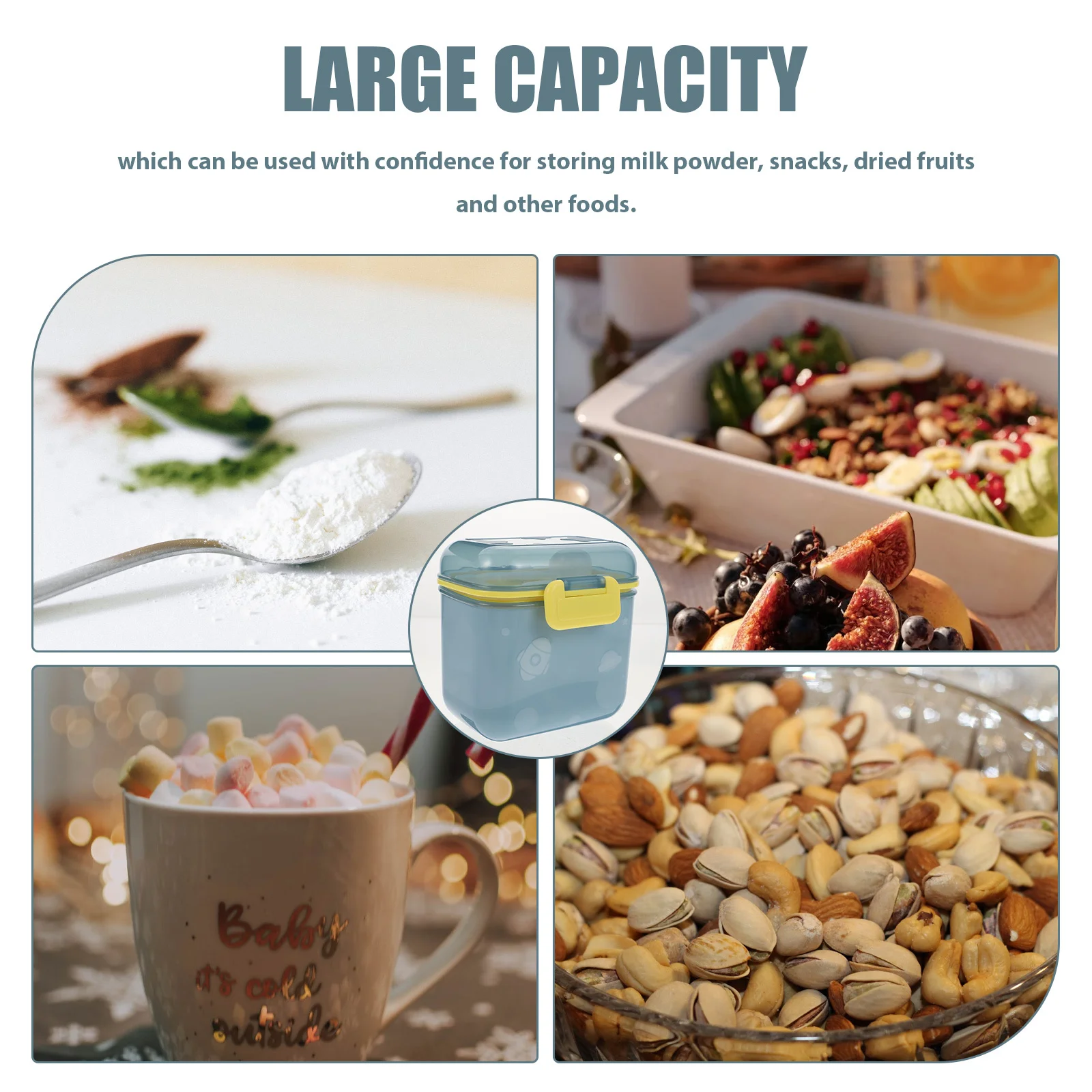 

Коробка для хранения детского сухого молока, портативный влагостойкий диспенсер, герметичный полипропиленовый силиконовый материал большой емкости для путешествий, использования на открытом воздухе