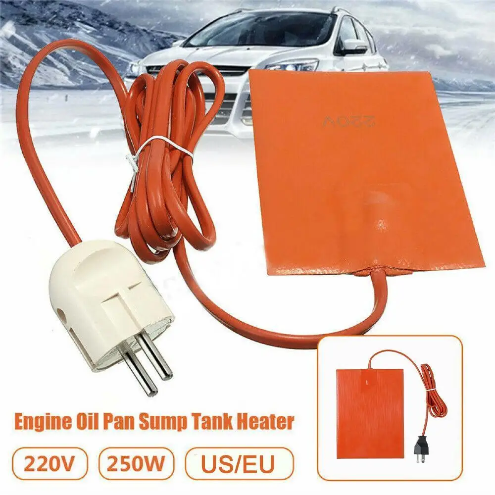 

220V 120W Engine Oil Pan Oil Tank Waterproof Heating Pad Automotive SUV Truck Silicone Rubber Insulation Panel Kit