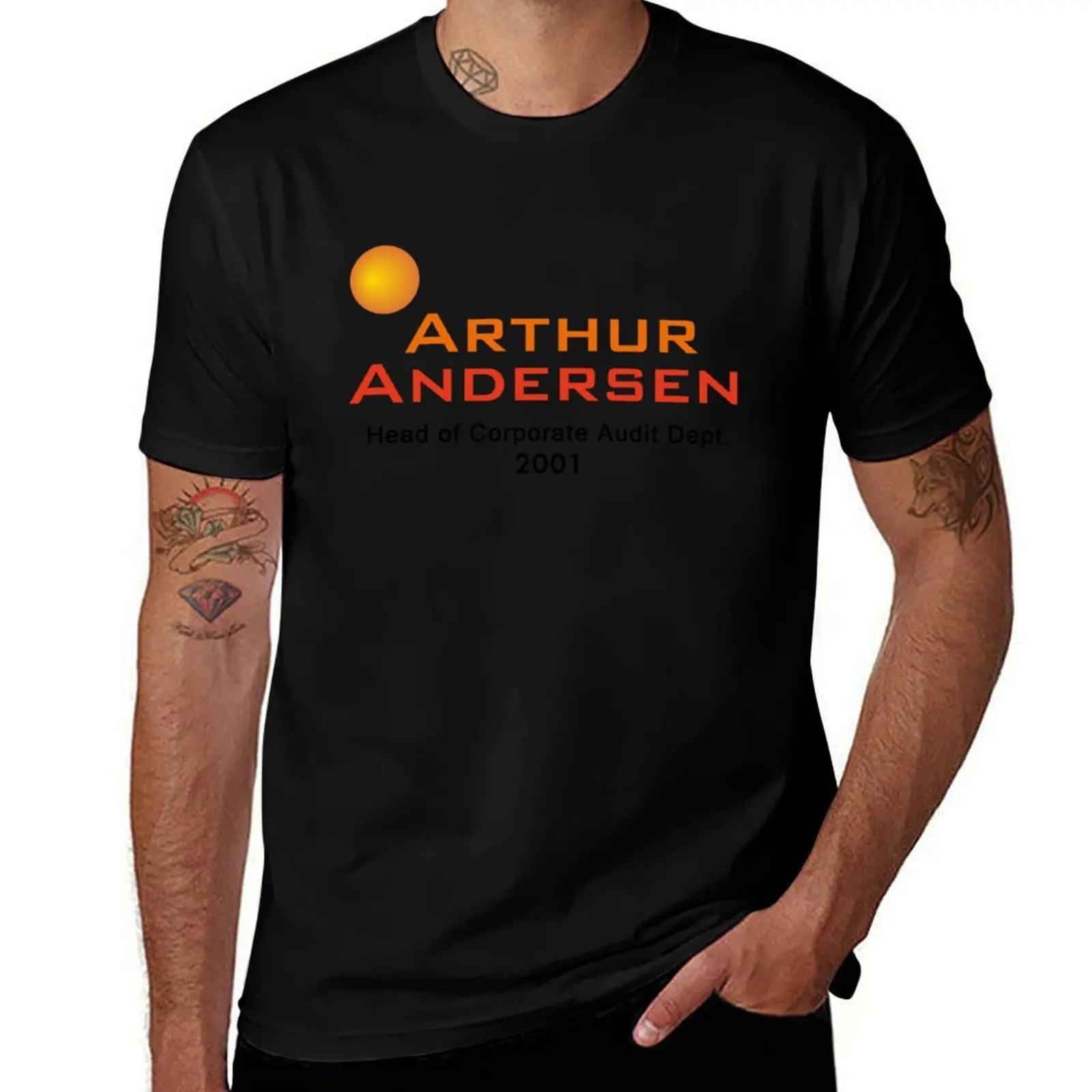 

Arthur Andersen Head Of Corporate Audit 2001 T-Shirt tops Short sleeve tee plus sizes mens t shirts casual stylish