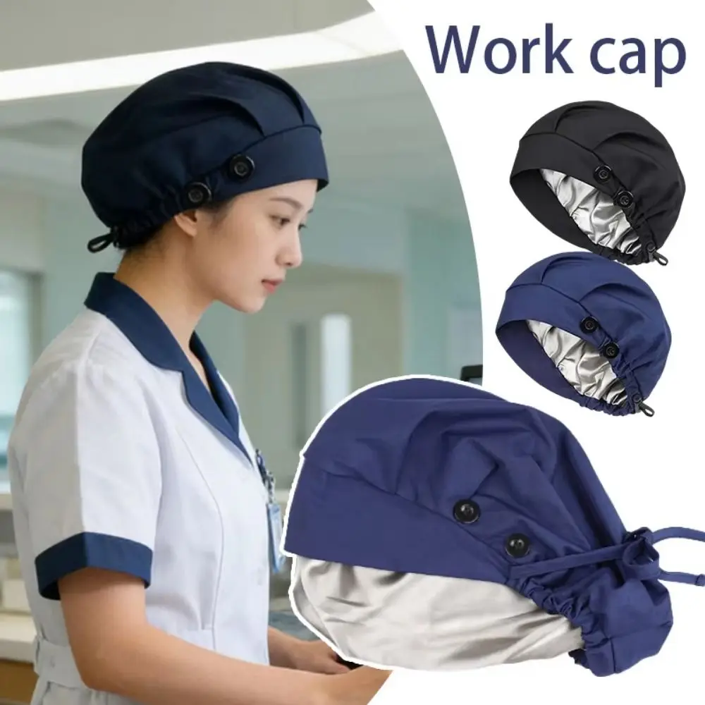 

Creative Bouffant Chemo Cap High Elastic Protective Nurse Work Cap Breathable Adjustable Double-layer Turban Hat