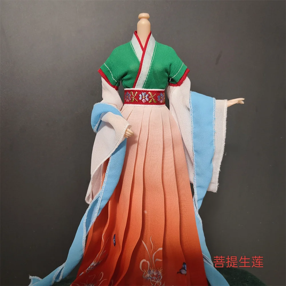 1/6 Maßstab Chinesisches Antikes Kleid in Verschiedenen Stilen Trägerloses Feenkleid mit Weiten Ärmeln Hanfu für 12-Zoll-TBL-BJD-Actionfigurenkörper – Detail 8
