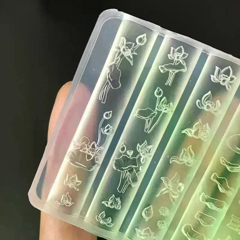Buttons Nail Art Mold Silicone Cute Nail Charms Tool Women DIY Manicure Multi Shapes Button Small Model Resin Buckle Supplies 3