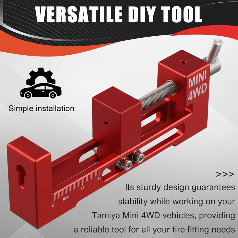 Reifen installateur Radlader Reifen monteur mit Lager für Tamiya Mini 4WD Werkzeuge DIY Teile