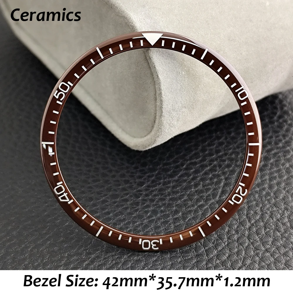 42mm*35,7mm Schräges Keramik-Zifferblatt Schwarz/Grün/Blau/Braun Passend für Uhrengehäuse Ersatz-Zifferblatt Uhrenzubehör für Herren – Detail 8