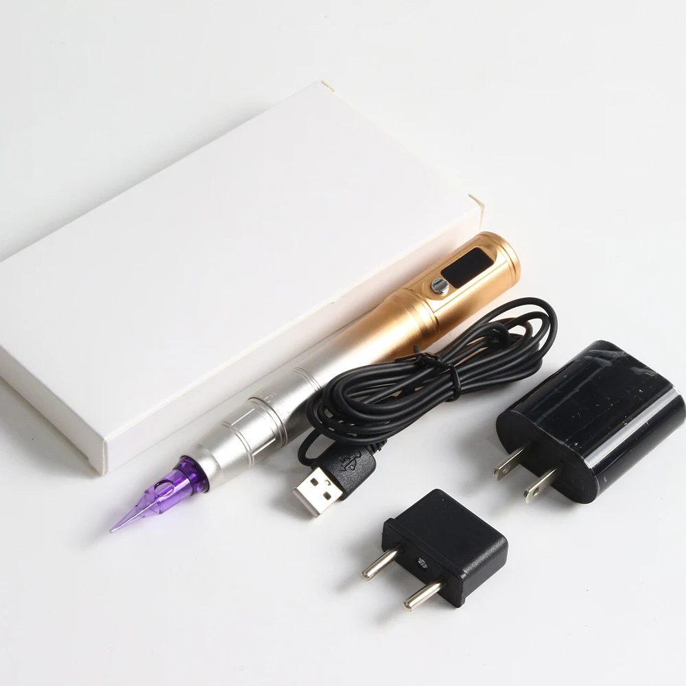 

Набор профессиональных тату-машинок с вращающейся ручкой для перманентного макияжа и тату, товары для начинающих (вилки США + ЕС)