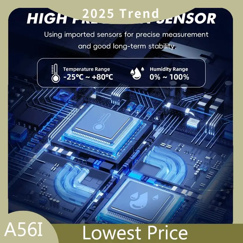 

A56I Top Wifi Hygrometer Thermometer Indoor,Wireless Smart Temperature Humidity Monitor With Smart Life App