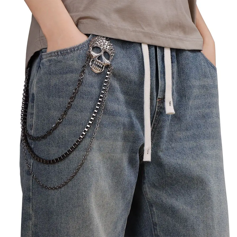

Retro Metal Skull Waist Chain Gothic Hip Hop Punk Belt Chain Harajuku Multi-layer Tassel Jeans Chain Jeans Decoration