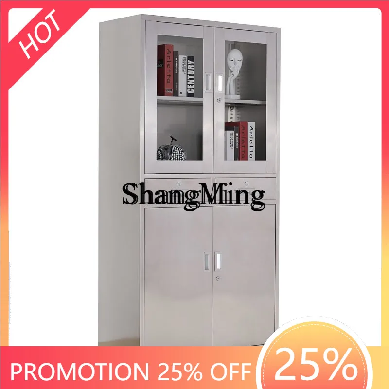 

ZYY Delicate Premium Stainless Steel File Cabinet Staff Information Cabinet with Drawer Storage Sterile Cabinet
